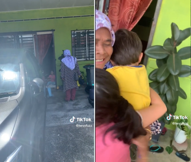 nenek beri kejutan berkunjung ke rumah ekspresi bahagia cucunya curi perhatian