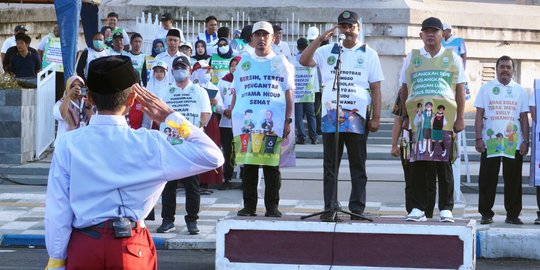 Ribuan Pelajar SD Pawai Keliling Kota Kampanyekan Pasuruan Kota Resik & Tertib