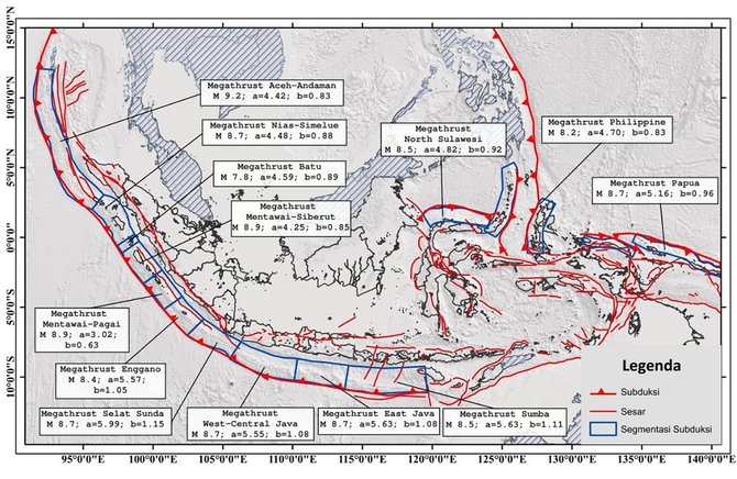 gambar sesar mengelilingi indonesia