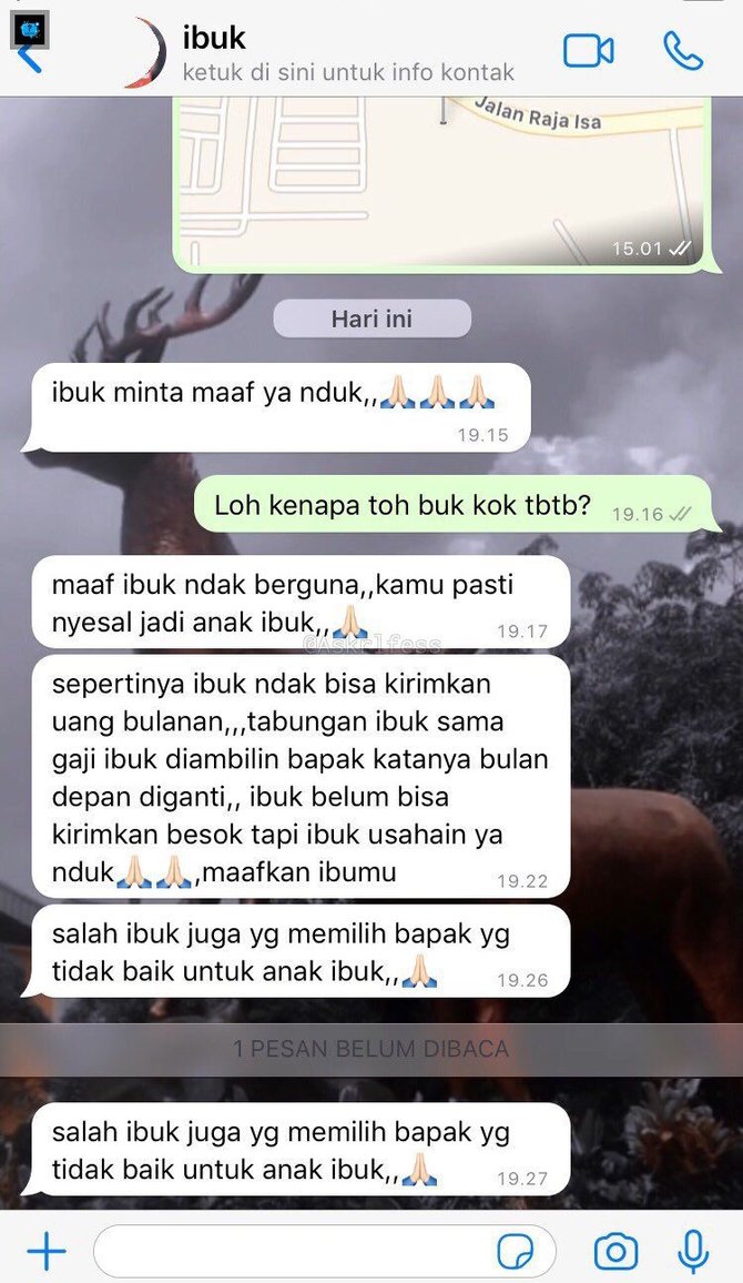 sedih begini isi chat seorang ibu yang insecure dan minta maaf pada anaknya