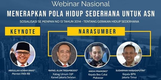 Beredar Webinar Hadirkan Rafael Alun Sampai Andhi Pramono, KemenPANRB Beri Penjelasan