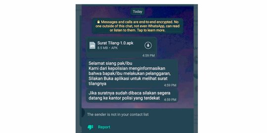 Marak Penipuan Surat Tilang via WhatsApp, Polisi: Jangan Unduh File yang Dikirim