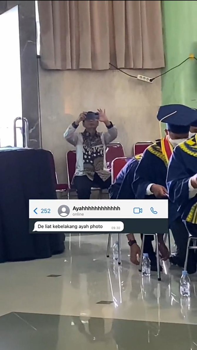 viral video momen ayah foto anaknya saat wisuda bikin netizen iri