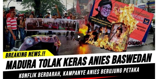 CEK FAKTA: Safari Politik Anies di Madura Diprotes Hingga Jatuh Korban?