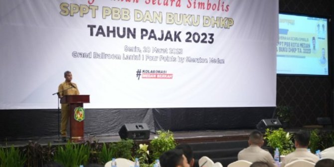 Pemkot Medan Serahkan Ratusan Lembar SPPT PBB kepada Camat, Ini Tujuannya