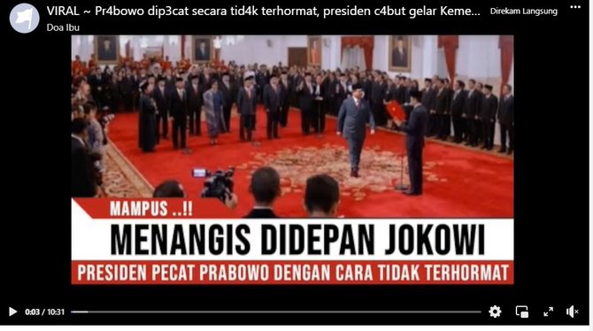 Cek Fakta Hoaks Presiden Jokowi Pecat Menhan Prabowo Secara Tidak