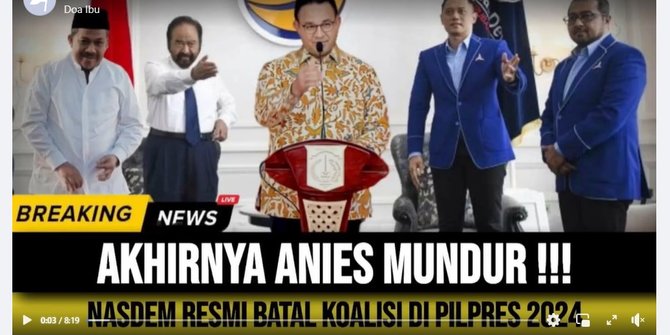 Anies Baswedan Mundur dari Bakal Capres 2024? Cek Faktanya