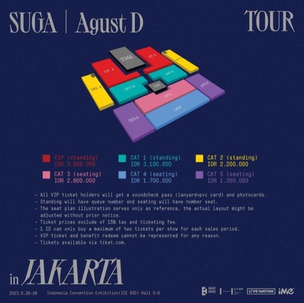 siap guncang indonesia promotor rilis harga tiket konser suga bts