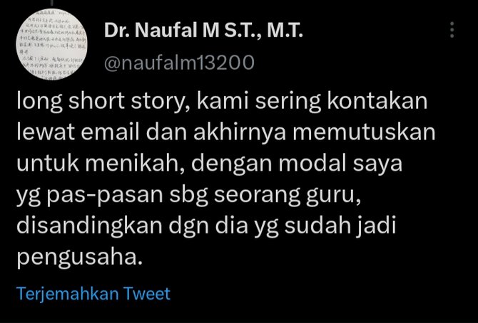 viral kisah seorang suami pamer istri terbaiknya yang sudah meninggal di twitter