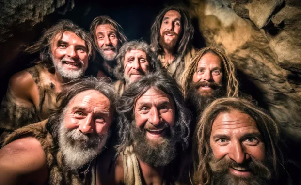kumpulan foto wefie lucu hasil ai dari manusia purba sampai prajurit viking