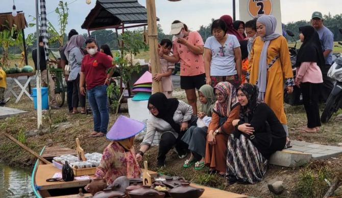 pasar terapung di sawah lukis kota binjai