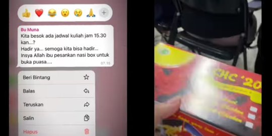 Baik Banget, Dosen Ini Janjikan Mahasiswa Nasi Kotak Jika Masuk Kelas