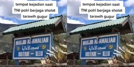 Ini Potret Masjid Tempat Tarawih yang Dijaga TNI-Polri Gugur Ditembak KKB Papua