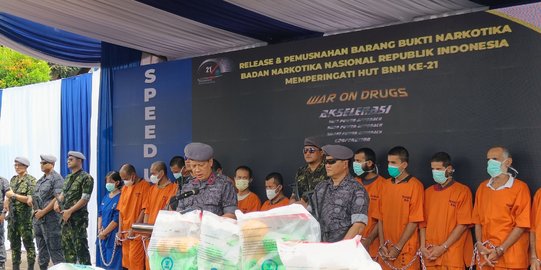 BNN Musnahkan 1,1 Ton Narkoba Hasil 12 Hari Operasi