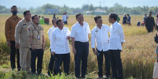 Presiden Jokowi Bersama Mentan SYL Panen Raya di Maros Sulsel