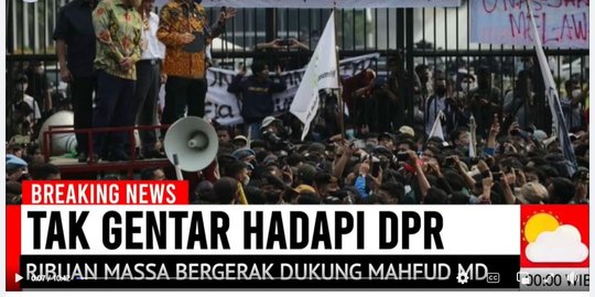 Video Ribuan Pendukung Mahfud MD Padati Gedung DPR? Ini Faktanya