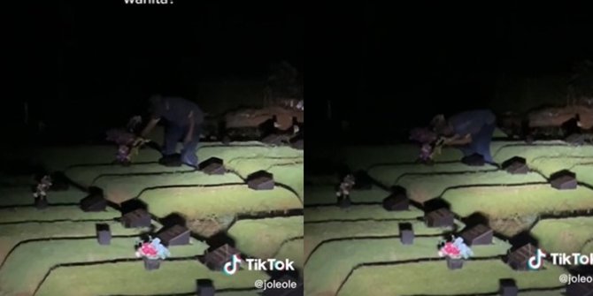 Bukti Kesetiaan, Pria Paruh Baya Ini Datangi Makam Istri Setiap Hari Sebelum Kerja