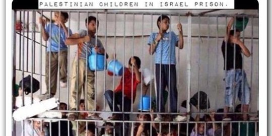 Viral Foto Sebut Anak-Anak Palestina Dipenjara Israel, Simak Fakta Sebenarnya