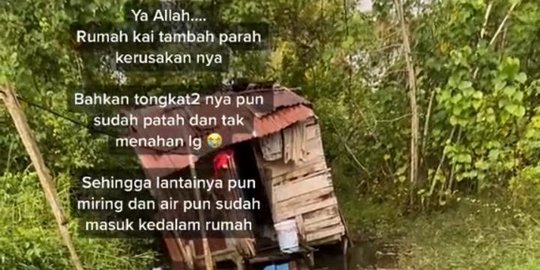 Bikin Sedih, Begini Kondisi Rumah di Atas Rawa Milik Lansia yang Hampir Roboh