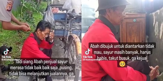 Viral Pria Penjual Sayur Pingsan saat Jualan, Videonya Bikin Sedih