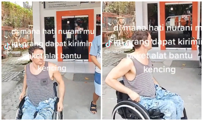 wna disabilitas dipersulit ambil alat bantu kencing di bea cukai bali