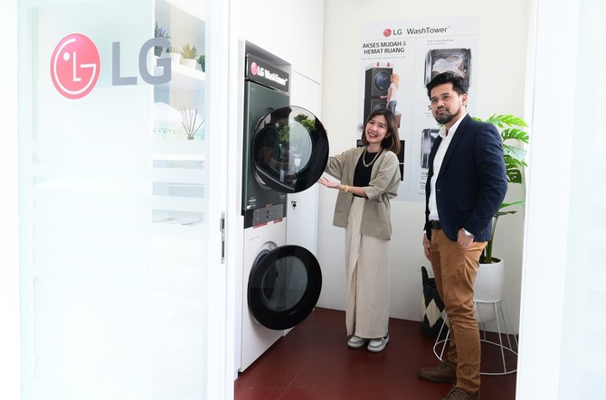 lg electronics indonesia pasarkan mesin cuci desain bertumpuk lg wash tower