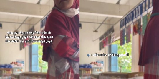 Viral Video Seorang Ibu Mencuri Gula di Warung, Aksinya Ketahuan oleh Penjual