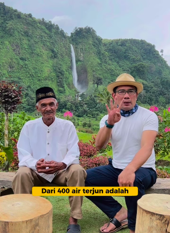 naik motor 3 jam kang emil datangi rumah indah abah jajang pemandangan air terjun