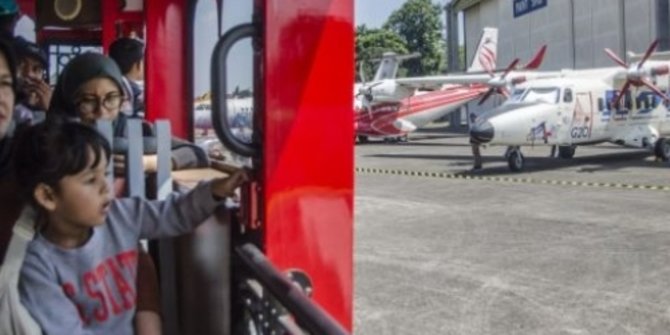 Serunya Ngabuburit di PT Dirgantara Indonesia, Keliling Lihat Pesawat Naik Bus Wisata