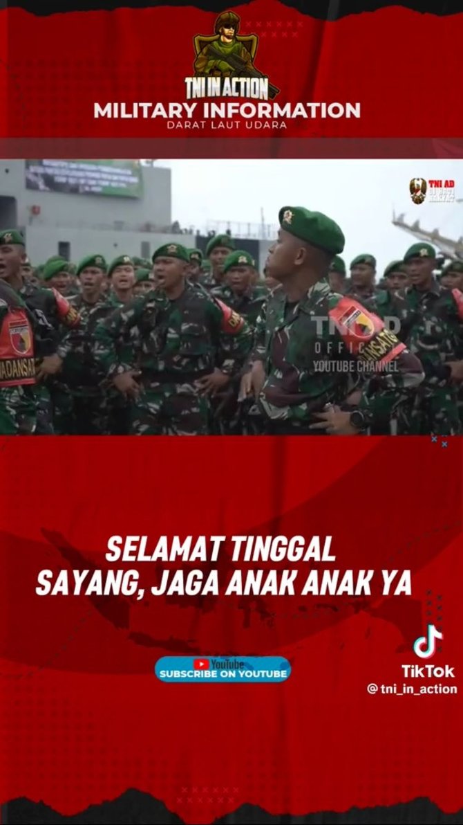 momen haru anggota tni pamit untuk bertugas