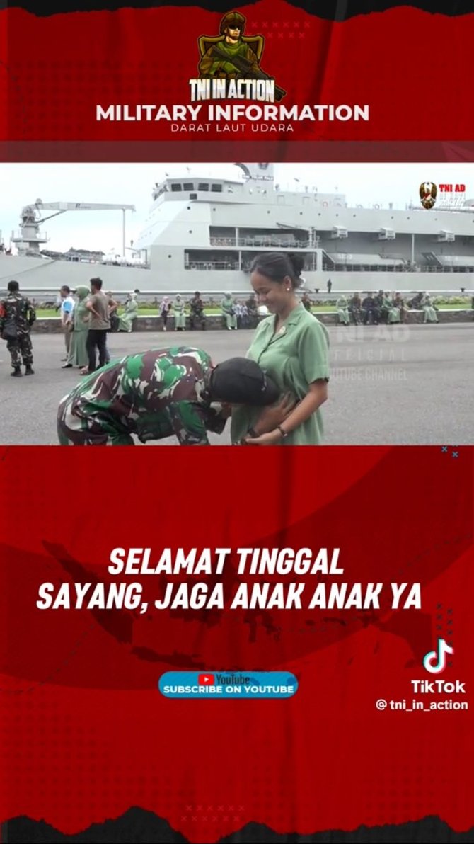 momen haru anggota tni pamit untuk bertugas