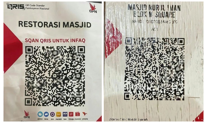 viral pemasangan qr code palsu di masjid oleh pelaku kejahatan