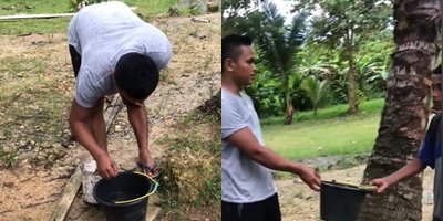 momen 2 bocah tukarkan ikan hasil pancingan dengan makanan tni 039makasih adek sayang039