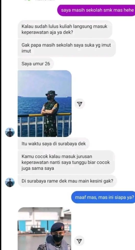 pura pura jadi tni untuk dapat pacar foto diduga nyomot dari internet