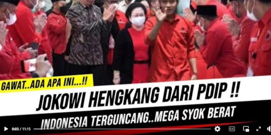 Jokowi Disebut Keluar dari PDIP? Cek Fakta Sebenarnya