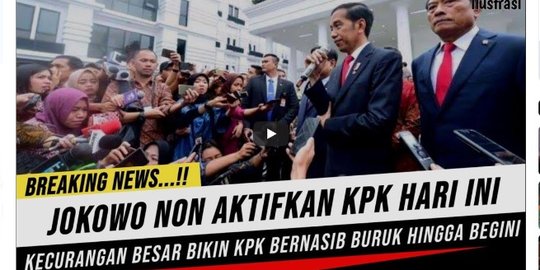 CEK FAKTA: Hoaks Jokowi Resmi Nonaktifkan KPK