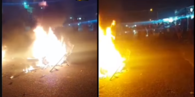 Hendak Konvoi dan Penyerangan, Kendaraan Milik Pelajar di Medan Ini Dibakar Warga