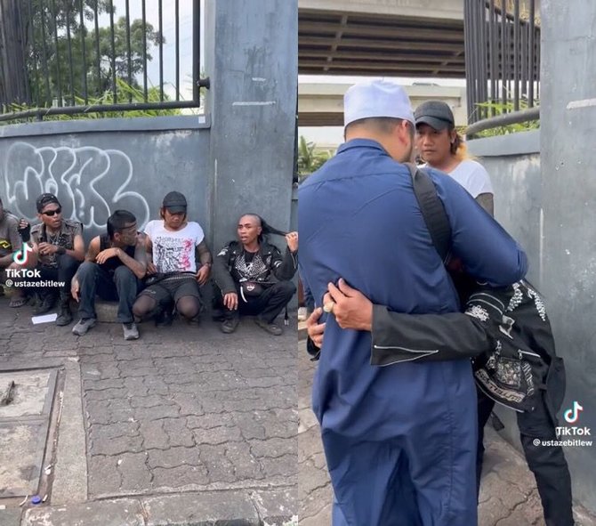 bikin haru begini cara ustad ebit lew rangkul anak punk hingga teteskan air mata