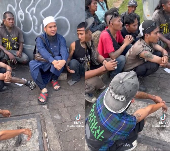 bikin haru begini cara ustad ebit lew rangkul anak punk hingga teteskan air mata