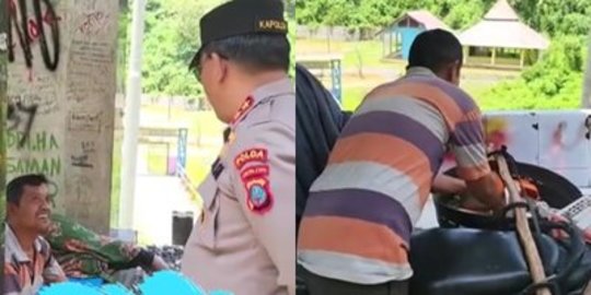 Bikin Bergetar, Momen Jenderal Polisi Bertemu Penjual Sawo yang Kelelahan