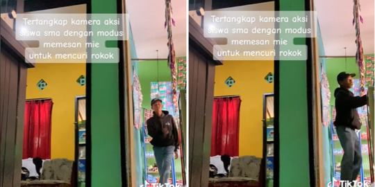 Tertangkap Kamera, Pemilik Warung Lakukan Ini untuk Ciduk Siswa SMA yang Curi Rokok