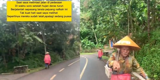 Kisah Haru Kakek Nenek Jual Jajanan Tradisional, Jalan Jauh Sambil Pikul Keranjang