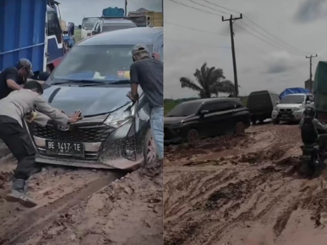 jadi sorotan ini deretan potret jalanan rusak di lampung