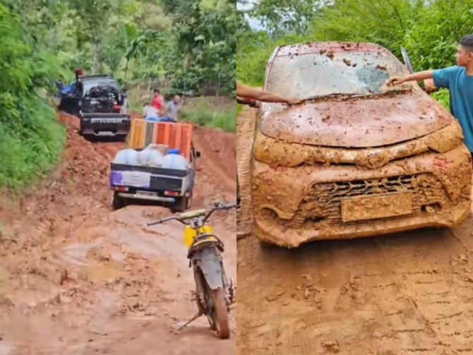 jadi sorotan ini deretan potret jalanan rusak di lampung