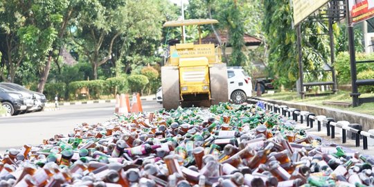 Hasil Operasi Ramadan di Tangerang, Polisi Sita Belasan Ribu Miras dan Obat Keras