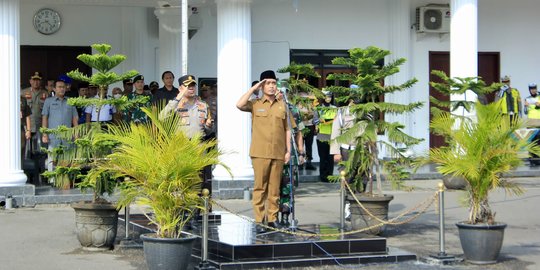 Pimpin Apel Gelar Pasukan Ketupat 2023, Wawali Kota Pasuruan Sampaikan Amanat Kapolri