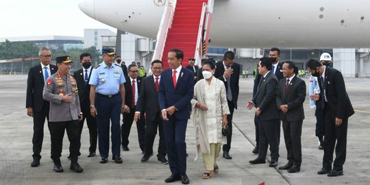 Presiden Jokowi Tiba di Indonesia Usai Menempuh 14 Jam Penerbangan dari Jerman