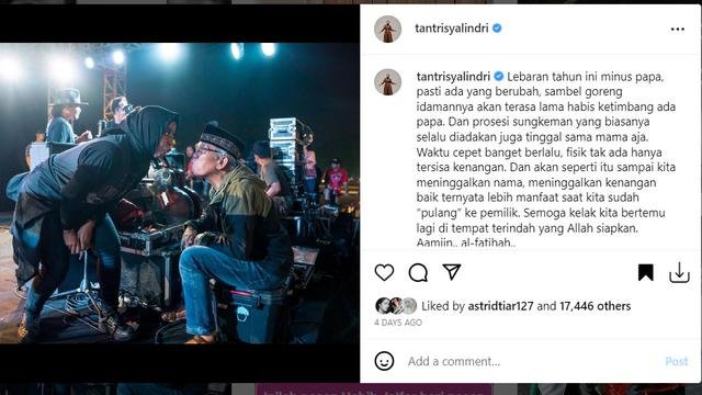 jalani lebaran pertama tanpa ayah ini yang dirasakan tantri kotak