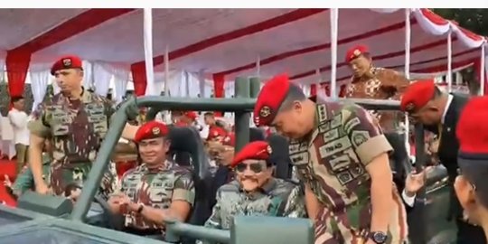 Momen Hendropriyono Naik Rantis Disopiri Danjen Kopassus, Ada Senior Baret Merah