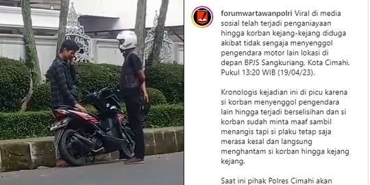 Kronologi Penganiaya Pemotor Sampai Kejang Ditangkap, Pelaku Sempat Kabur ke Cianjur